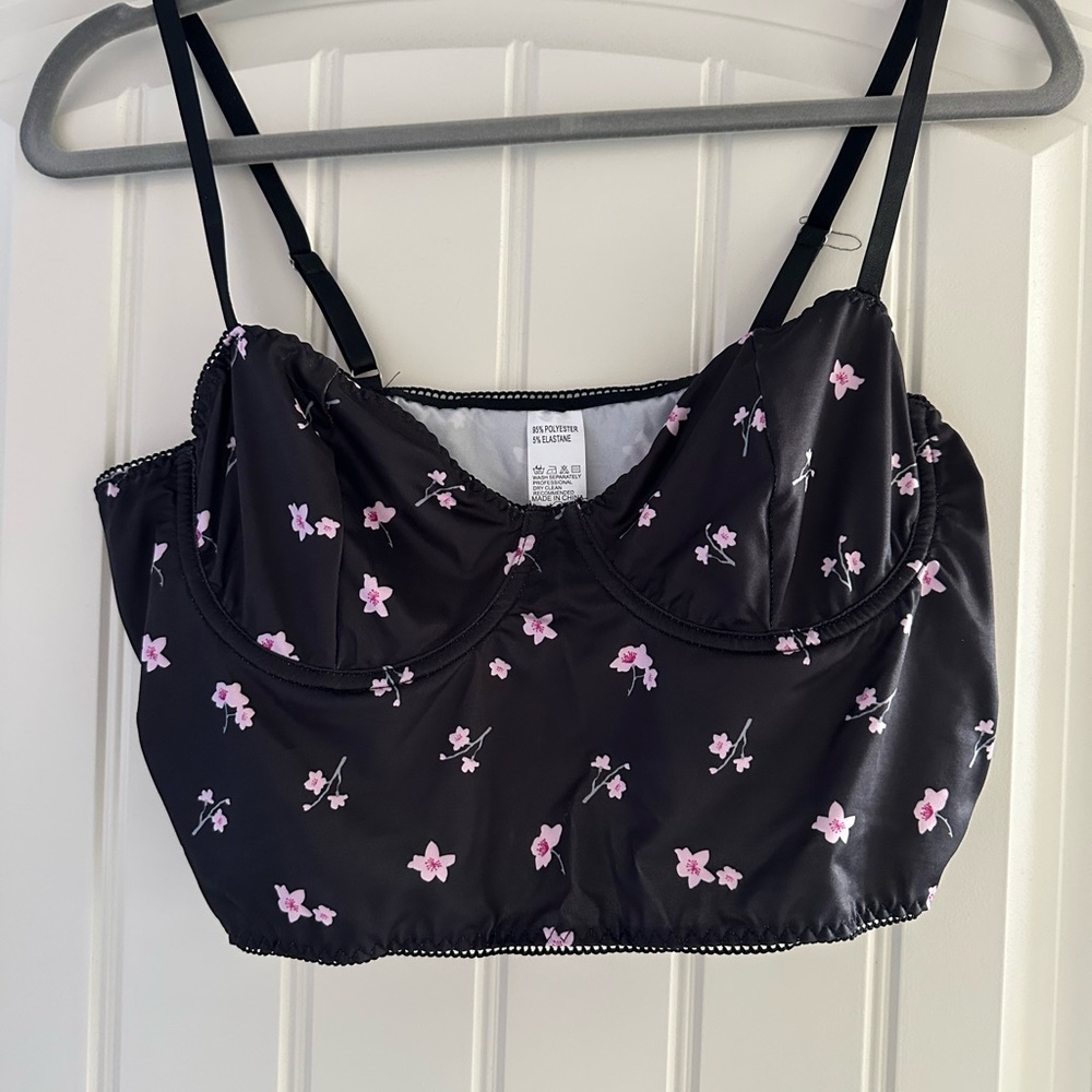 Floral Black Camisole
